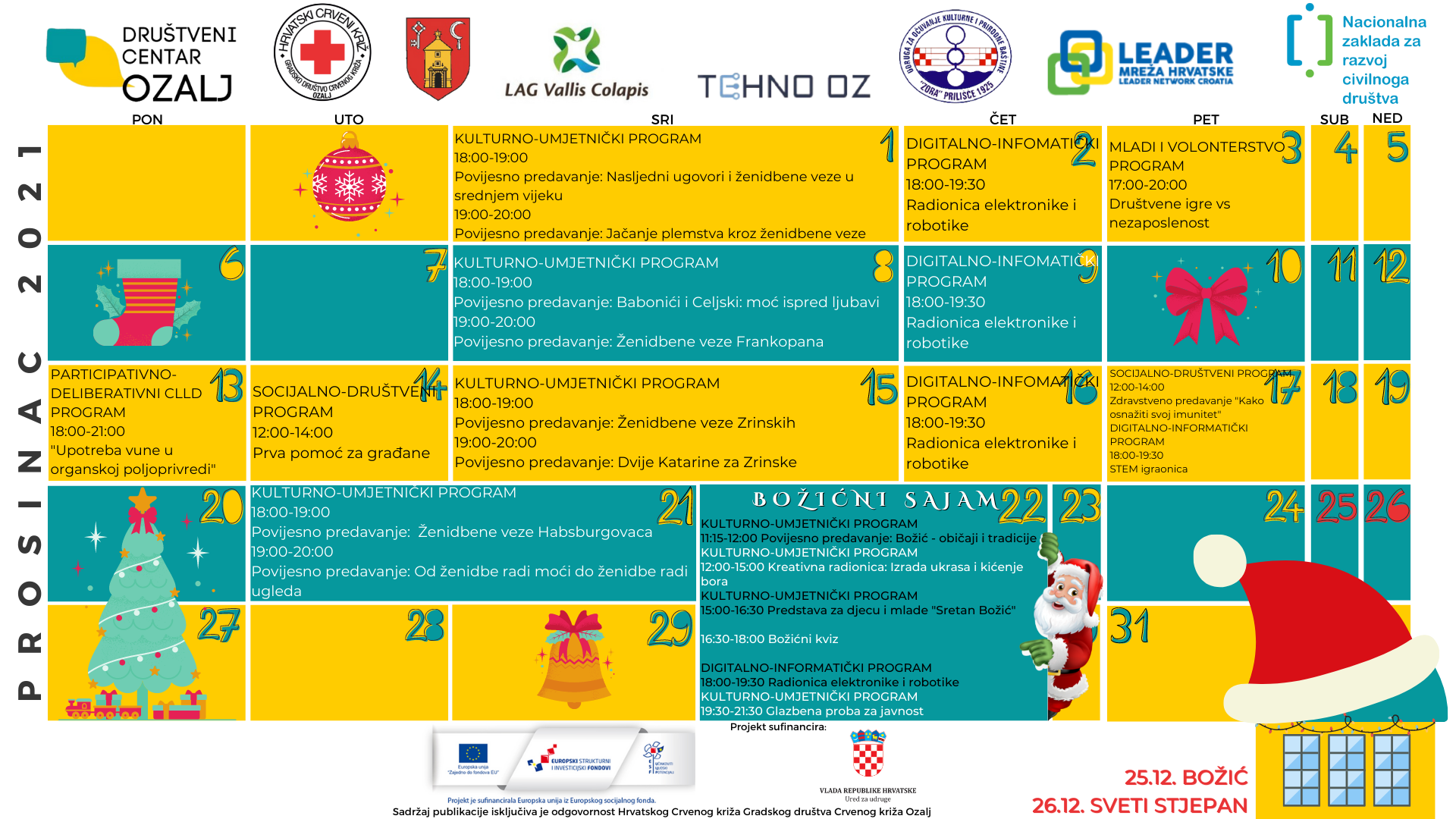 DC Ozalj kalendar PROSINAC