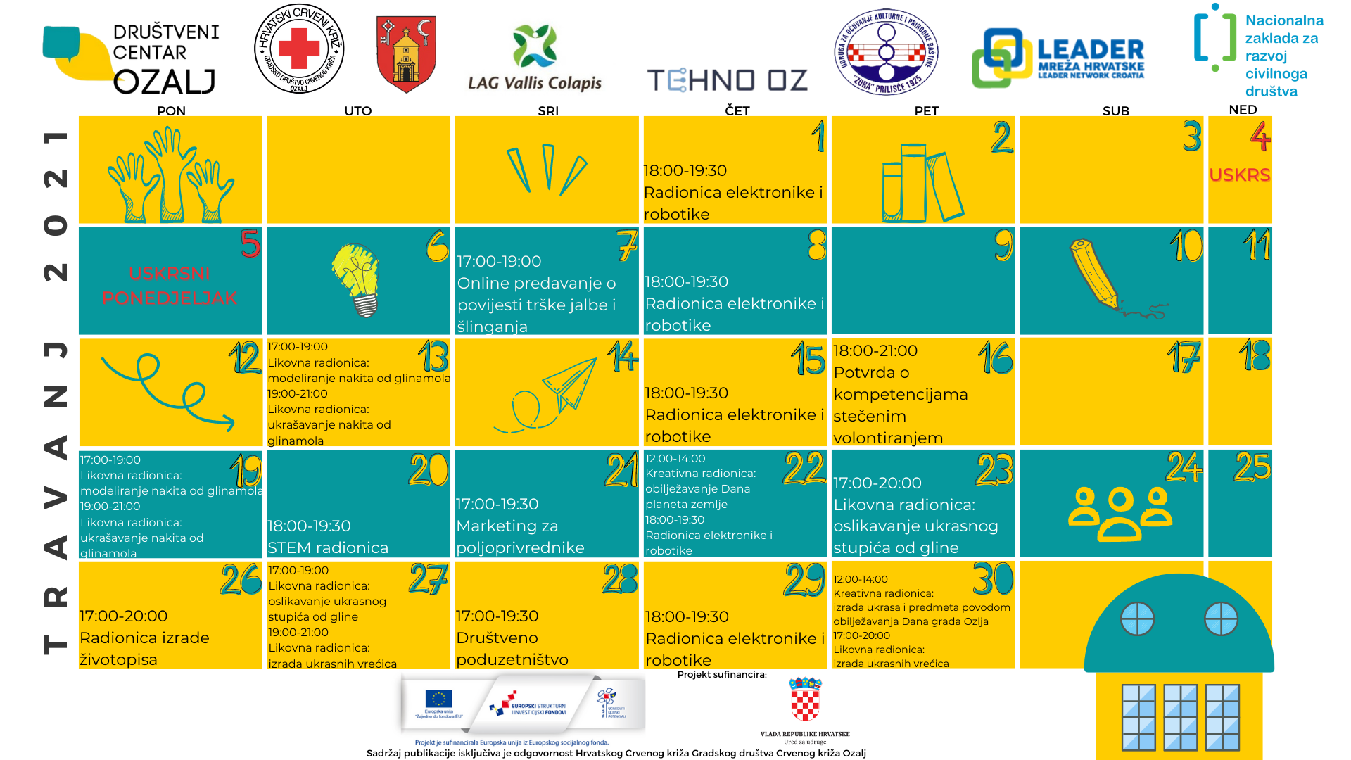 DC Ozalj kalendar travanj