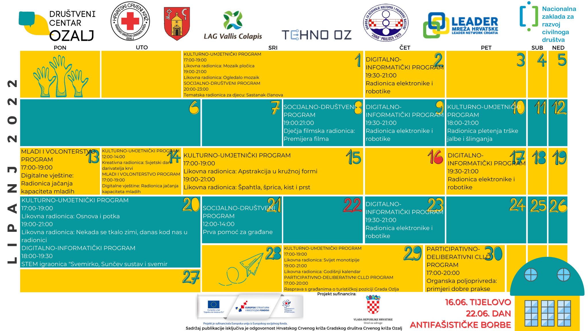 kalendar lipanj 22
